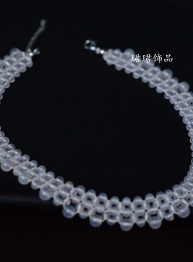 甲状腺遮挡疤痕玛瑙宽边礼服项链