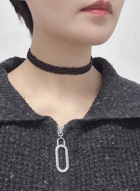 定制天然黑白水晶遮挡疤痕甲壮腺秀气精致夏季百搭