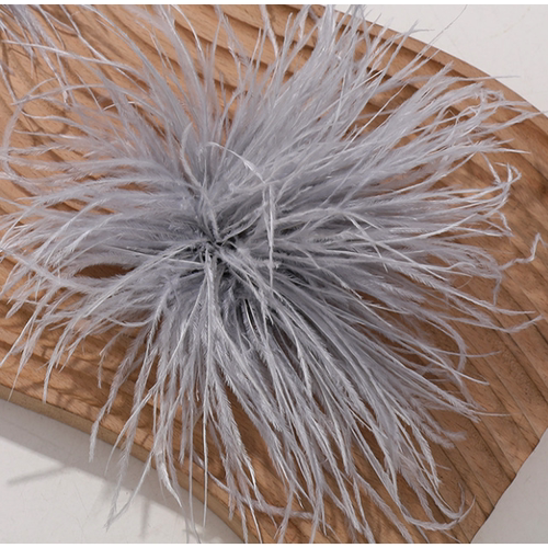 摩登舞发饰舞蹈演出头饰鸵鸟毛头花发夹F068 - 图0