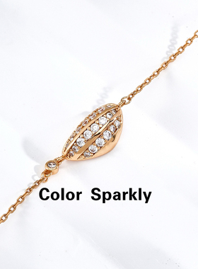 ColorSparkly925银镀金项链