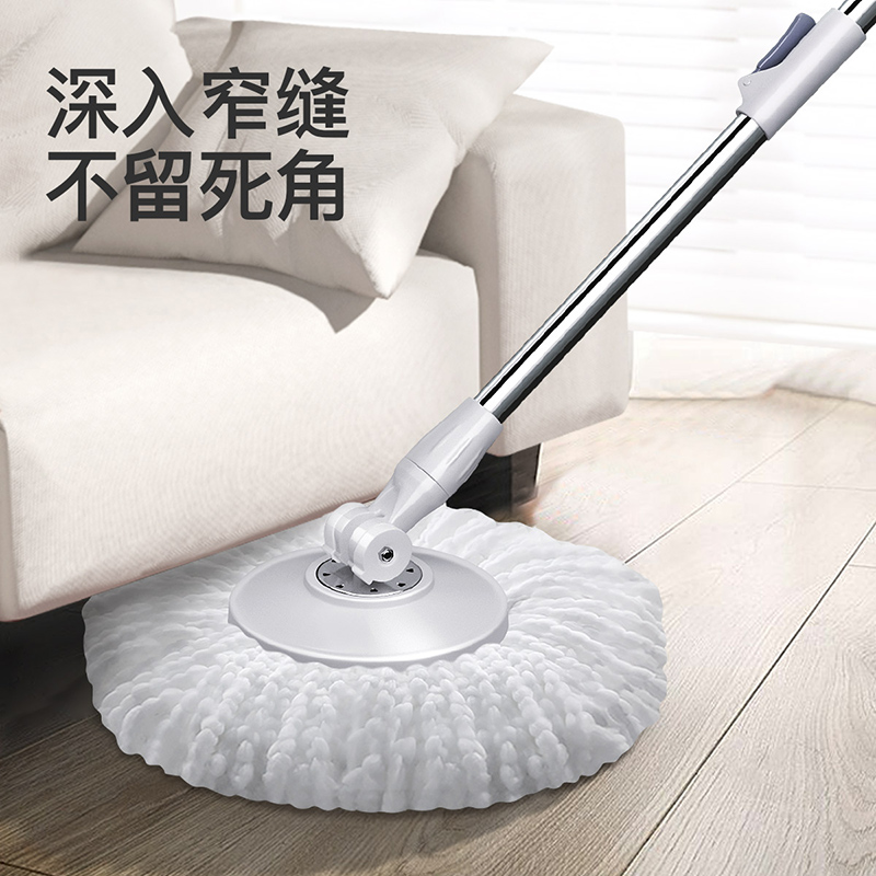 百家好世旋转式拖把杆通用洗脱一体水桶家用甩干2025新款地拖墩布