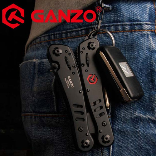 GANZO关铸G302B多功能工具钳随身折叠剪刀不锈钢户外EDC车载多用 - 图0