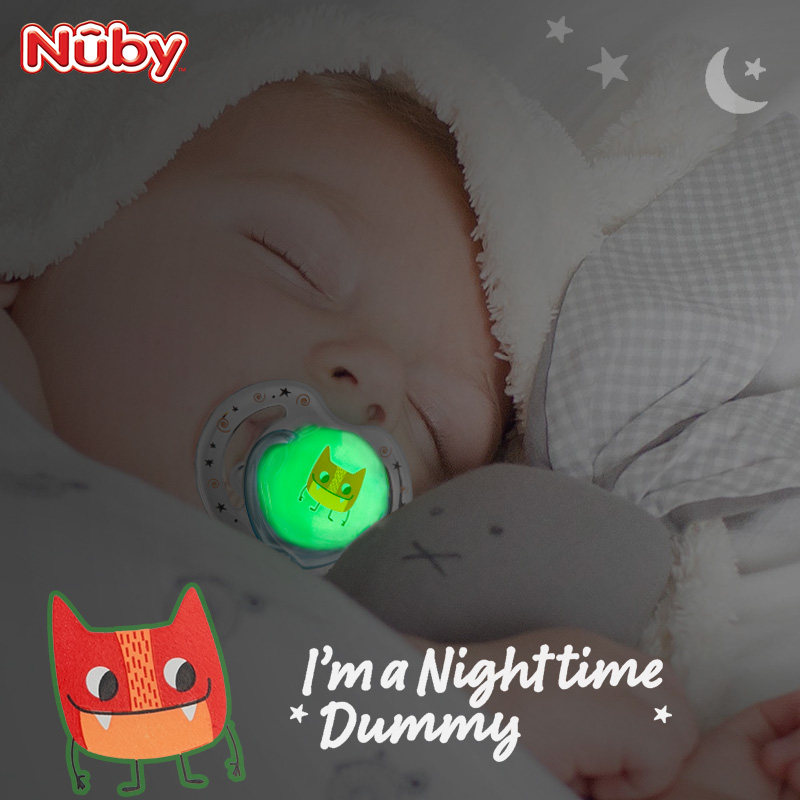 美国nuby宝宝夜光新生0-6-18个奶嘴 nuby母婴奶嘴/安抚奶嘴