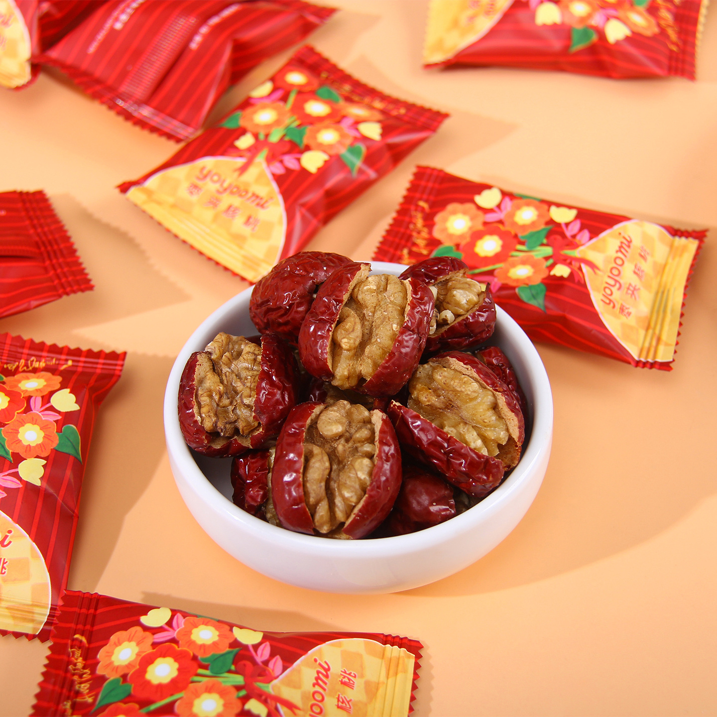 新西兰yoyoomi有有米枣夹核桃红枣喜枣子早生贵子结婚订婚喜糖果 - 图1