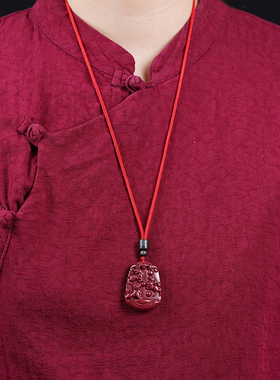 三合生肖吊坠男女款朱砂