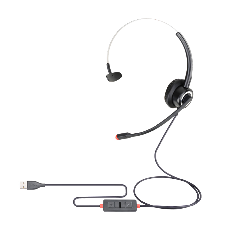 杭普V201T-USB USB接口耳机 电话客服耳机话务耳麦 话务员头戴式