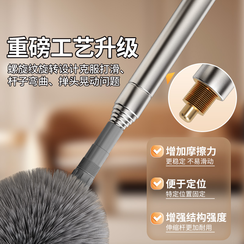 鸡毛掸子除尘扫灰家用可伸缩打扫天花板缝隙扫蜘蛛网灰尘清洁神器