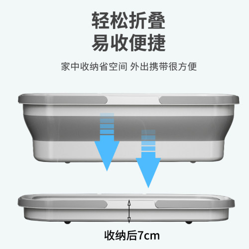 可折叠拖把桶长方形拖地拖布桶洗车涮地板的水桶挤水桶单桶沥水盆-图1