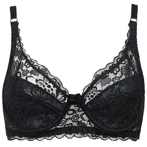 夏季超薄款文胸薄模杯蕾丝性感女士内衣聚拢大码调整型无海绵胸罩,淘宝优惠券,粉丝福利购,淘宝优惠卷