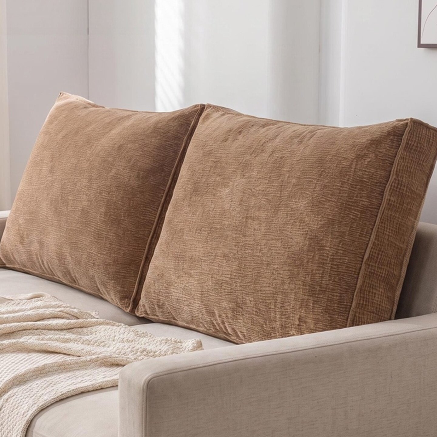 Sofa waist pillow, large backrest, bedside cushion, soft bag