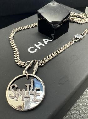 欧美日韩圆形简约字母镀金项圈