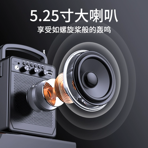 Беспроводные динамики Bluetooth Большой звуковой мини -аудио -аудио домашние пользователи Plaza Dance Hand -Ride Collection Money Подсказывает небольшие эффекты 3D окружение с высокой высокой мощностью Ultra -Teight Cannon