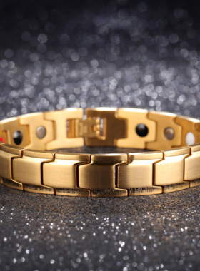 手饰九字真言钛钢饰品情侣手环