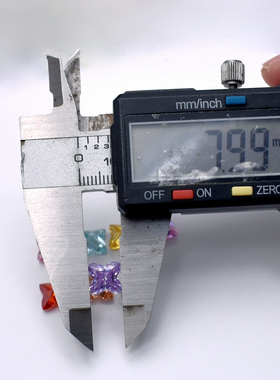 四叶草形蝴蝶形宝石边对边6X6mm 8x8mm美甲钻四叶幸运草锆石裸石