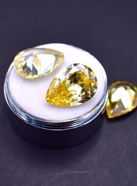 鹅黄色宝石人造宝石麦一点氧化锆
