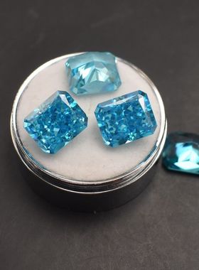 长方形海蓝冰花氧化锆