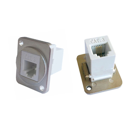 D型RJ12电话插座6P6C免打模块接线RJ11 4P4C电话延长线保护转接头 - 图2