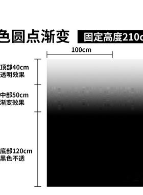 黑色渐变膜灰色渐变膜单向圆点渐变办公室淋浴房隔断防爆批发定制