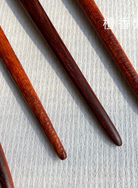 印度小叶紫檀老料发簪 檀香紫檀高油密木料茶拨 手工制作