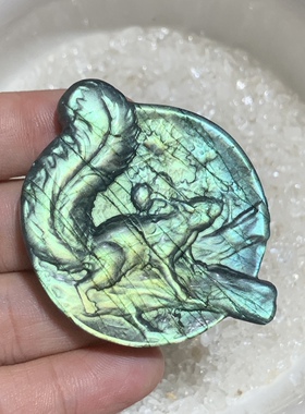 吊坠雕刻件月光石十二生肖拉长石