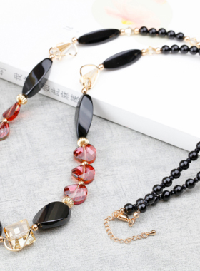 水晶毛衣链长款百搭简约大气个性韩国时尚配饰挂饰项链女秋冬挂件