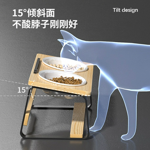 Pet Cat Bowl Ceramic Cat Food защищающая шейки матки шейки матки и бассейн с анти -перевернутой рисовой миской собачьи столы для собачьей чаши для собак.