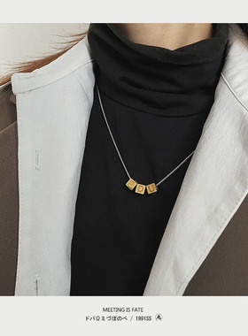 PDSTYLE情侣项链520送女友创意DIY姓氏/爱称26方块字母男女礼物潮