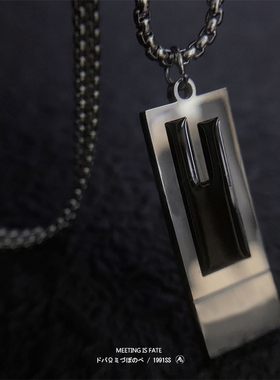 高级感钛钢长条项链男女潮