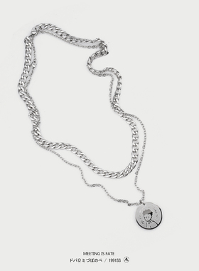 PDSTYLE小王子项链男女ins嘻哈双层叠戴小众设计情侣毛衣链配饰潮