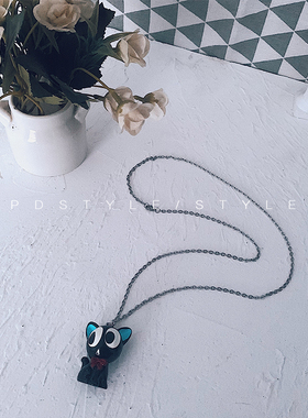 pdstyle暗夜蓝耳个性ins土酷吊坠