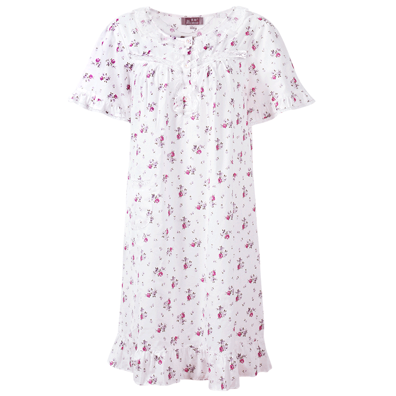 美标春夏女短袖韩版性感纯棉睡衣 美标服饰睡裙