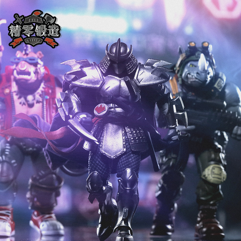 【精零锻造 现】JOYTOY暗源 1/18忍者神龟施瑞德可动兵人手办披风 - 图0