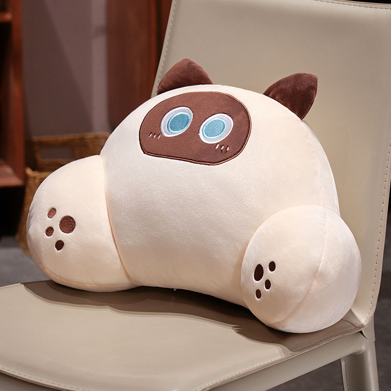 猫咪腰靠办公室腰枕靠枕护腰工位靠垫学生宿舍座椅靠背垫久坐神器 - 图2