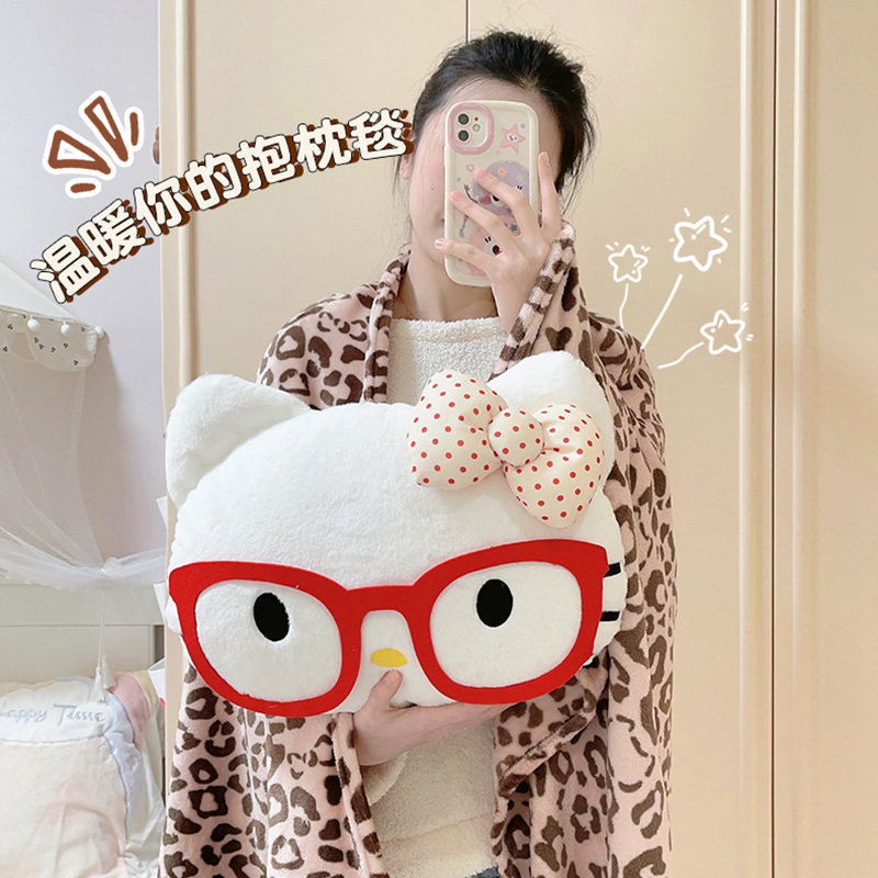 可爱猫咪抱枕被子二合一午休枕盖毯沙发客厅腰靠汽车宿舍靠垫礼物,淘宝优惠券,粉丝福利购,淘宝优惠卷