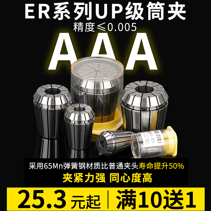 ER32筒夹多孔钻夹头加工中心铣床雕刻机夹头高速精雕机ER弹簧夹头-图0