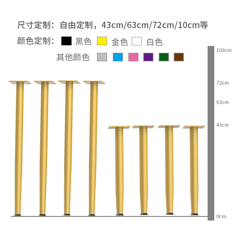 不锈钢铁艺桌腿支架金属脚桌子腿电视柜脚书桌脚吧台脚茶几腿定制,淘宝优惠券,粉丝福利购,淘宝优惠卷