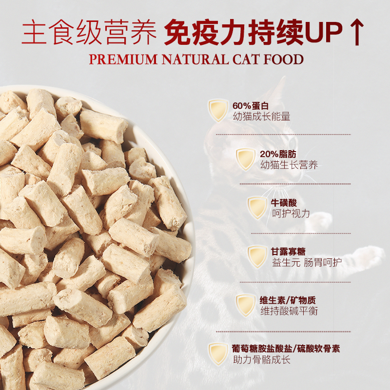 【天猫U先】弗列加特冻干fpmr生骨肉主食高蛋白鲜肉成幼猫猫粮30g - 图1