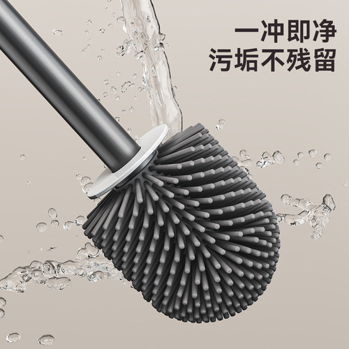 马桶刷无死角刷头替换头家用洗厕所蹲便神器卫生间软毛长柄清洁刷 - 图3