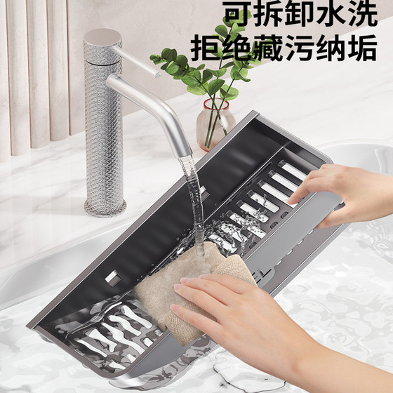 Toilet and bathroom storage racks, heightening, punch-free, wall-mounted, toilet and washbasin high-end storage racks