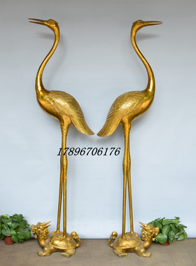 龙龟黄铜蜡烛台寺庙景区摆件仙鹤