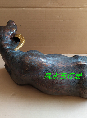 卧牛摆件纯铜水牛铜制