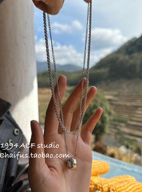 INS辣妹简约圆环吊坠项链