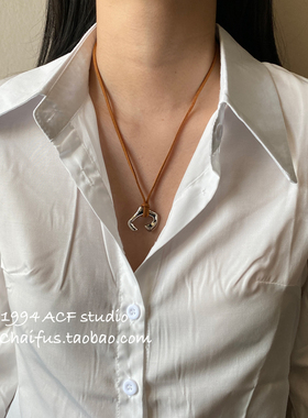 港风小众设计绑带异形金属项链