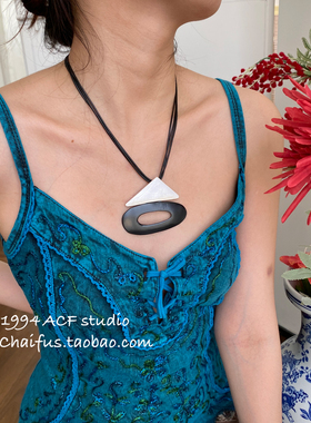 极简现代艺术风几何金属项链