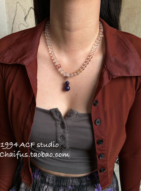 新中式禅意透明串珠葫芦项链