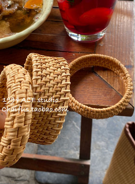 新中式手工编织竹藤手镯