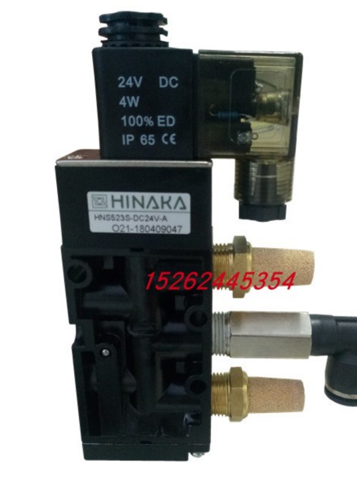 台湾HINAKA中日五口二位电磁阀HNS523D-3B/2B/1B-TW DC24V AC220V-图2