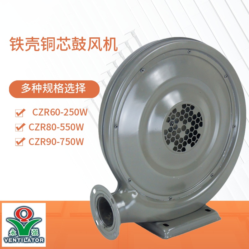 永强牌CZR60炉灶中压风机250W220V离心式鼓风机380V工业锅炉引风 - 图0