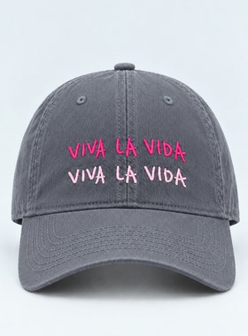 龚俊同款VIVA LA VIDA生命万岁棒球帽 软顶显脸小复古水洗棉帽子