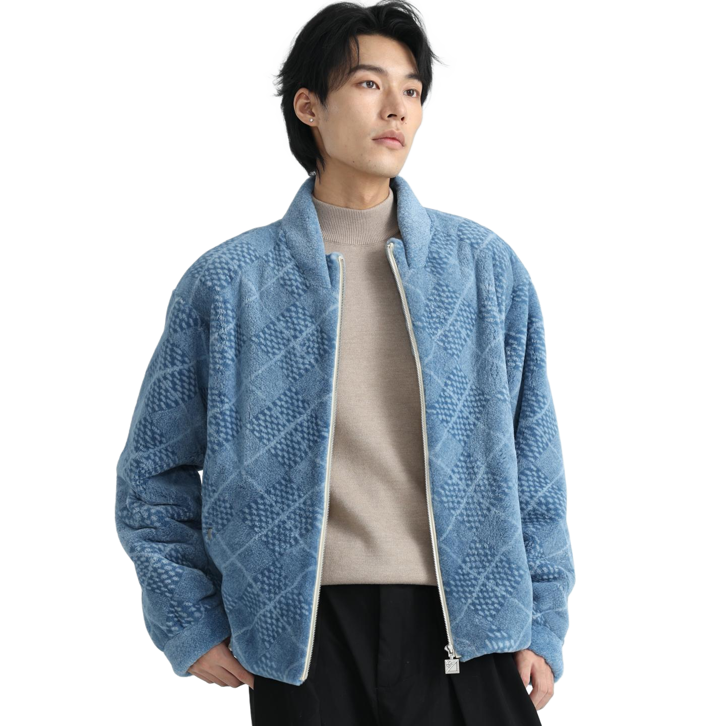 卡尼提轻奢高端北美水貂皮毛一体貂绒男士棒球领短款真皮皮草夹克 - 图0